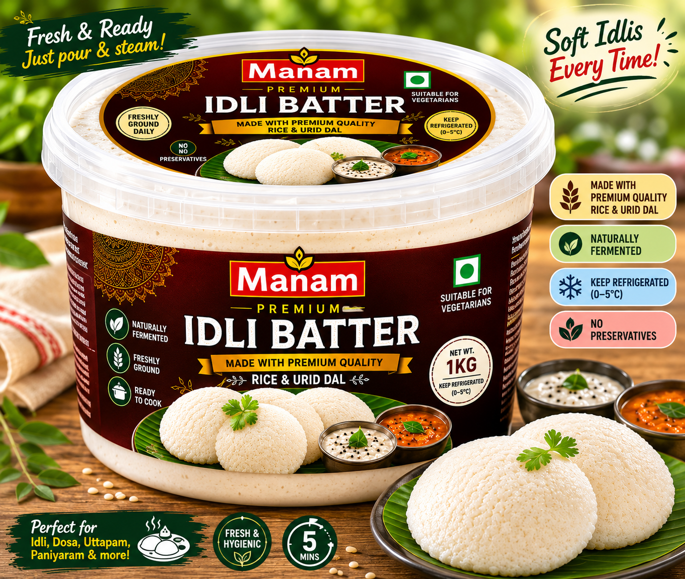 Authentic Idli Batter – Buy Online in the UK