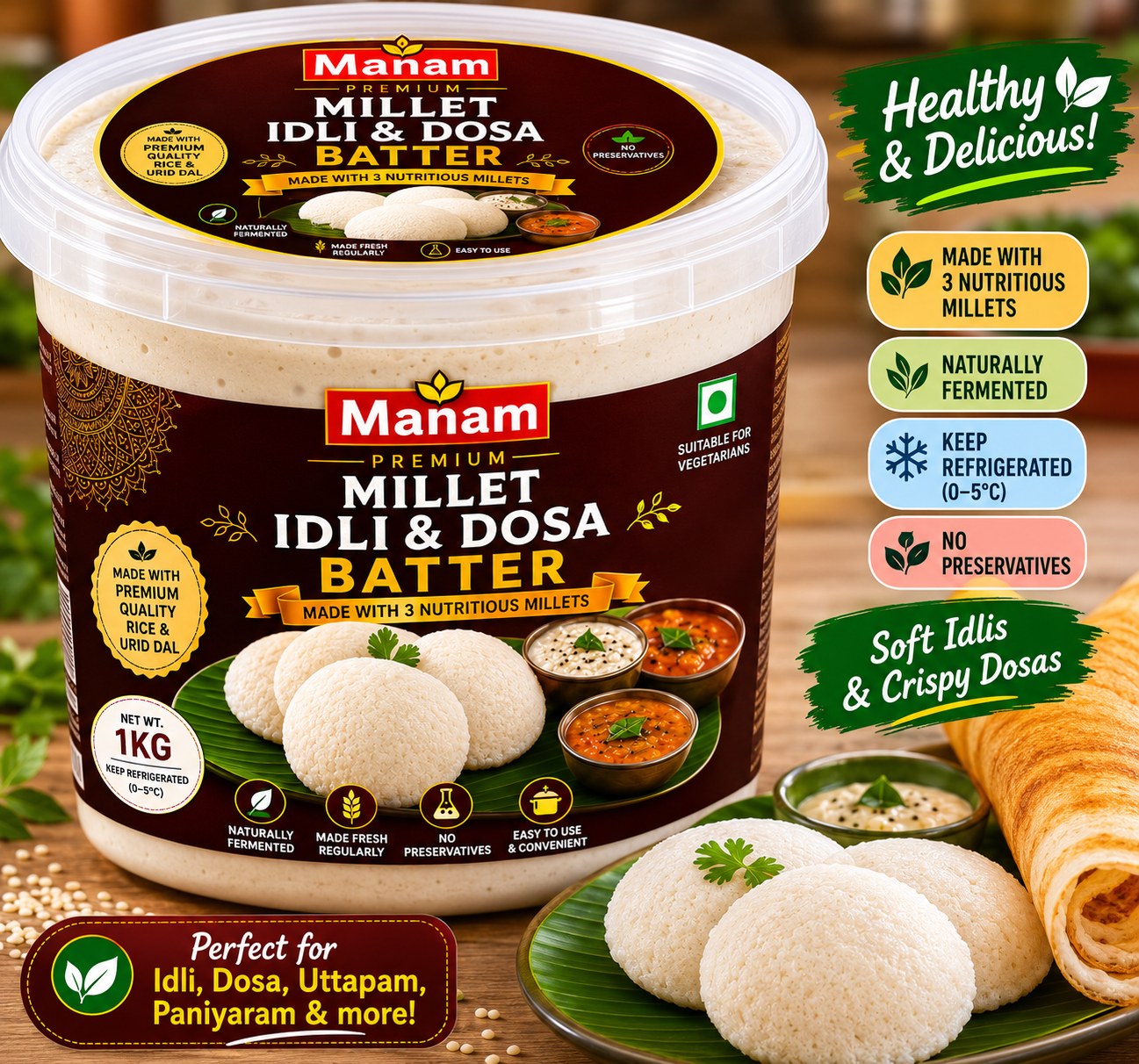 Millet Idli & Dosa Batter